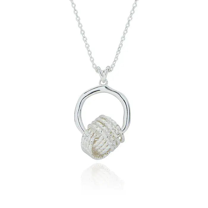 Love Knot Silver Plated Knots Circle Jewellery - Necklace &