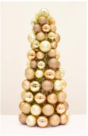 Gold Champagne Bauble Conicle 40cm