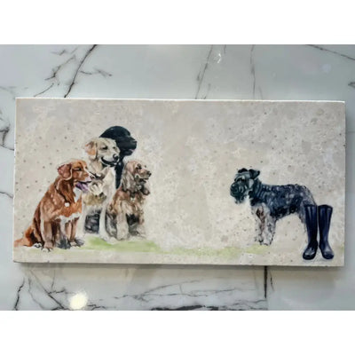 Marble Large Sharing Trivet 20 x 40cm - Waiting For Walkies