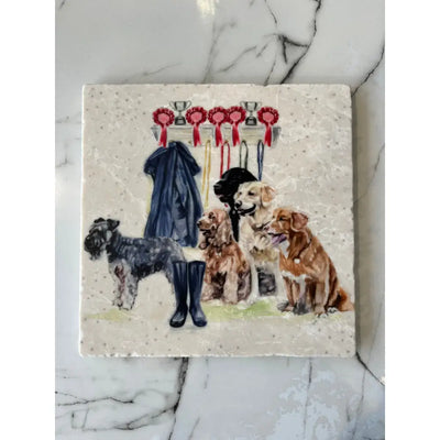 Marble Small Trivet 20 x 20cm - Waiting For Walkies