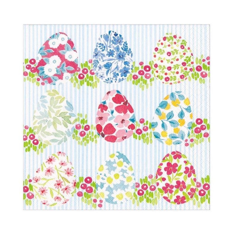 Caspari Napkin - Floral Easter Eggs (20 Pack)