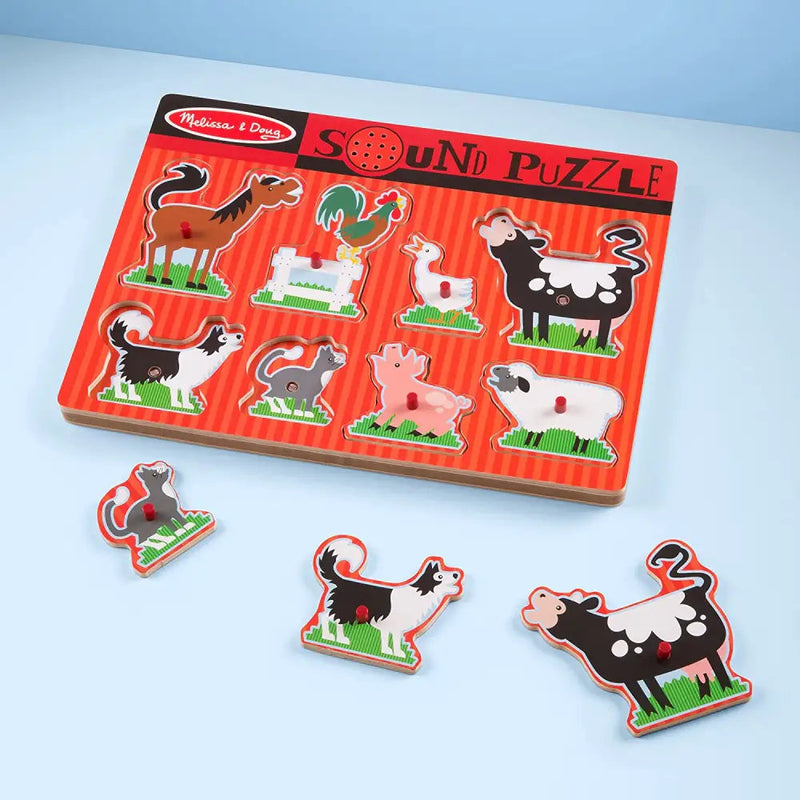 Melissa and Doug Wooden Animal Puzzles - Wooden Farm Animals