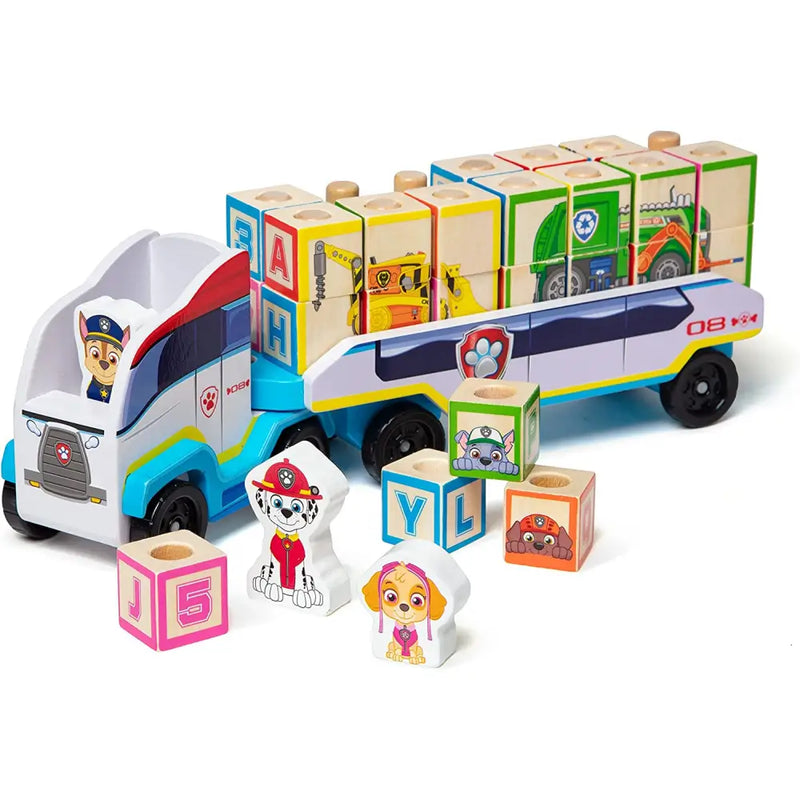 Melissa & Doug Paw Patrol ABC Wooden Block Truck - Toys