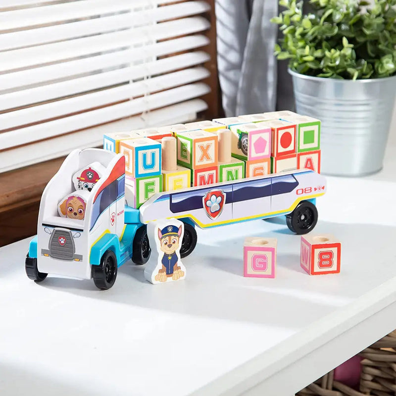 Melissa & Doug Paw Patrol ABC Wooden Block Truck - Toys