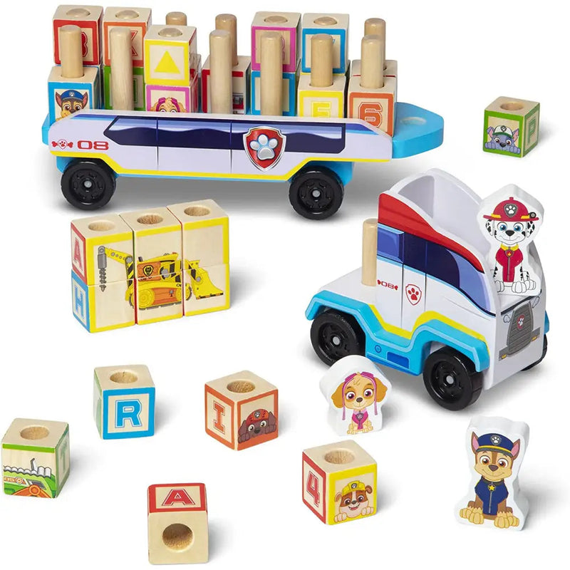 Melissa & Doug Paw Patrol ABC Wooden Block Truck - Toys