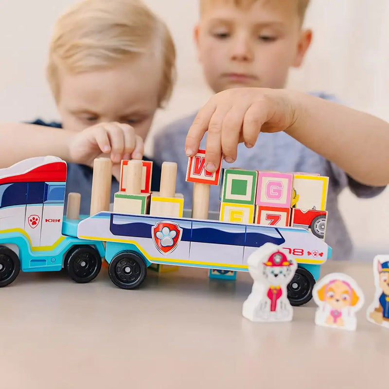 Melissa & Doug Paw Patrol ABC Wooden Block Truck - Toys