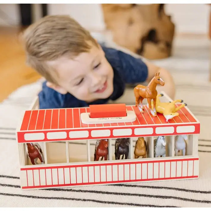 Melissa & Doug Show-Horse Stable Play Set - Toys