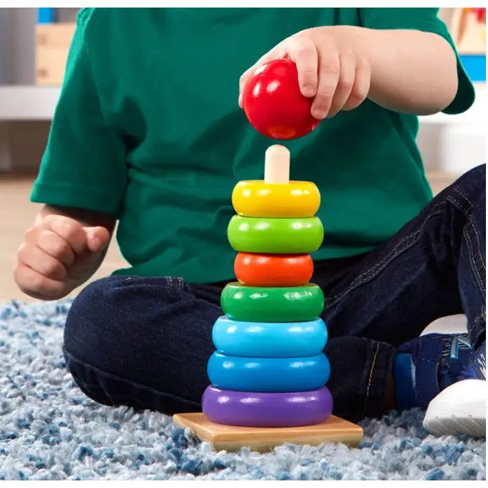 Melissa & Doug Wooden Rainbow Stacker - Toys & Games