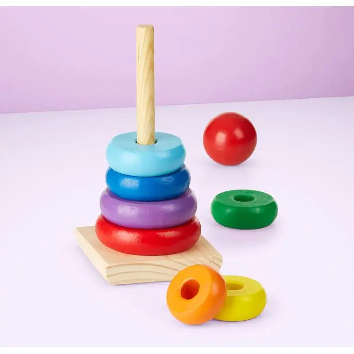 Melissa & Doug Wooden Rainbow Stacker - Toys & Games