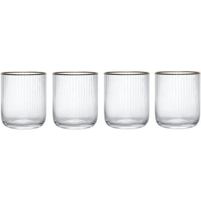 Mikasa Sorrento 4-Piece Crystal Tumbler Glass Set 400ml