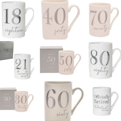 Milestone Porcelain 11Oz Mug With Silver Foil - Various