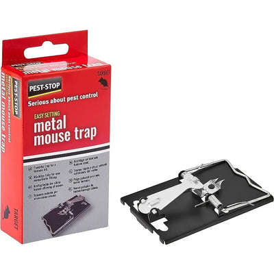 Pest Stop Easy-Setting Metal Mouse Trap - Pest Control Traps