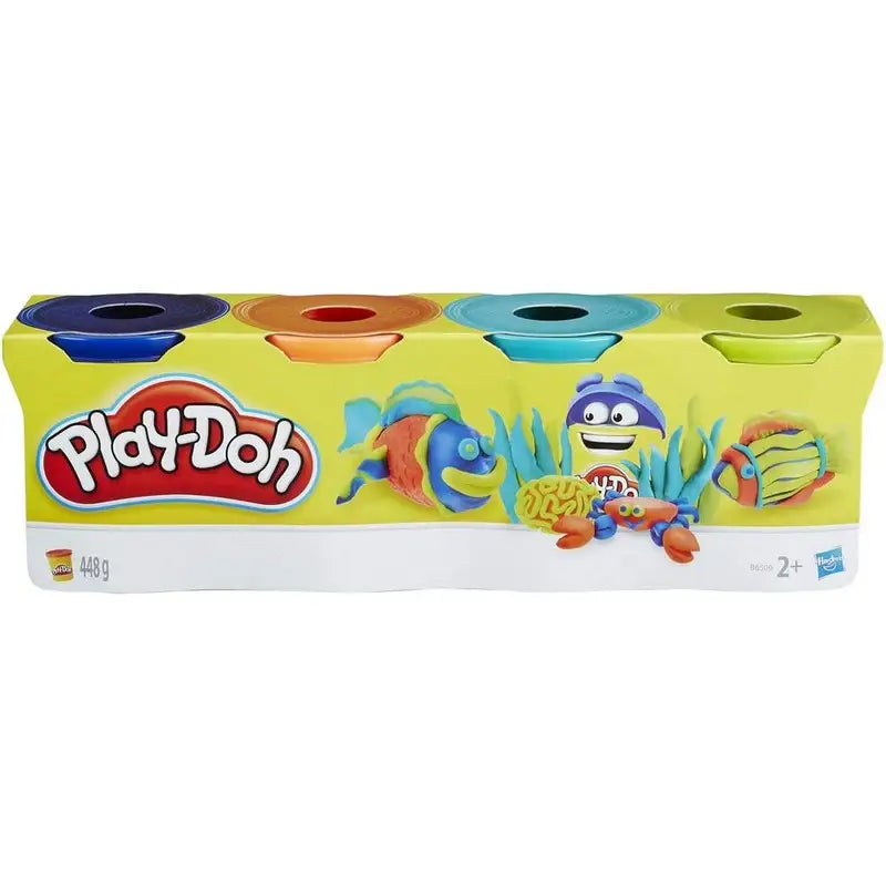 Play-Doh Tubs 448g 4 Pack For Age 2+ - Assorted Colours -