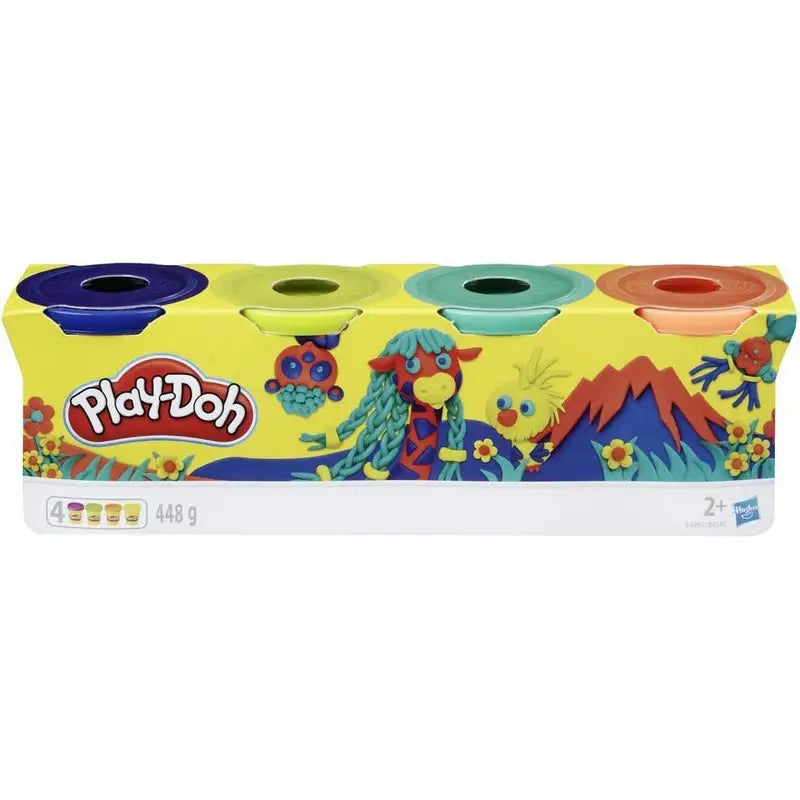 Play-Doh Tubs 448g 4 Pack For Age 2+ - Assorted Colours -