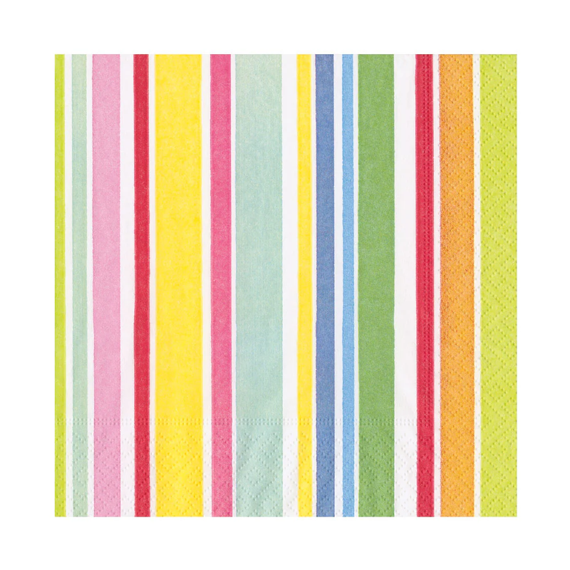 Caspari Napkin - Cabana Stripe Bright (20 Pack)