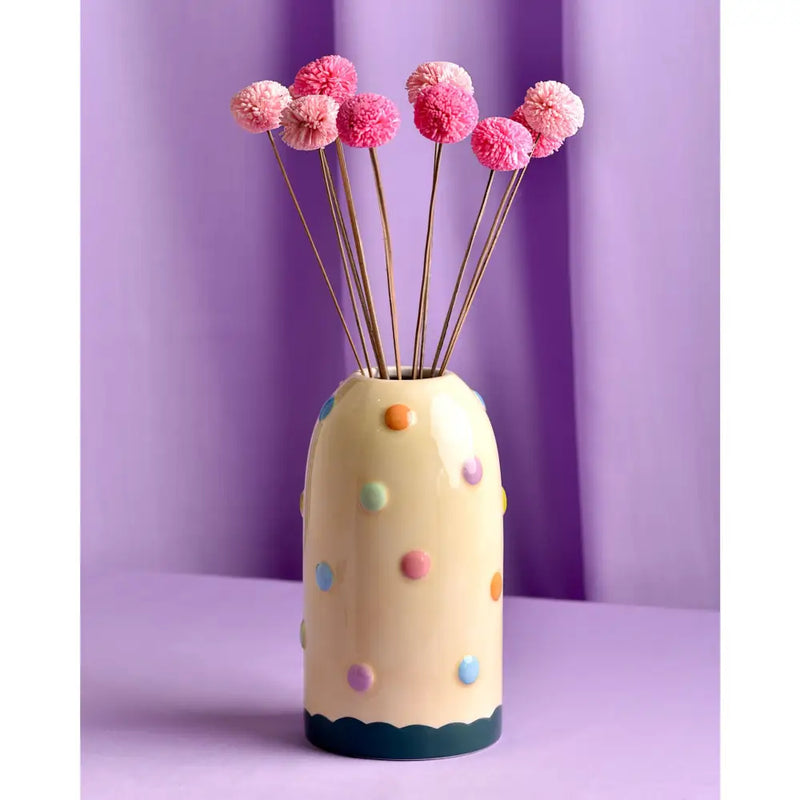 Raspberry Blossom Bobble Multi Coloured Vase - Vases