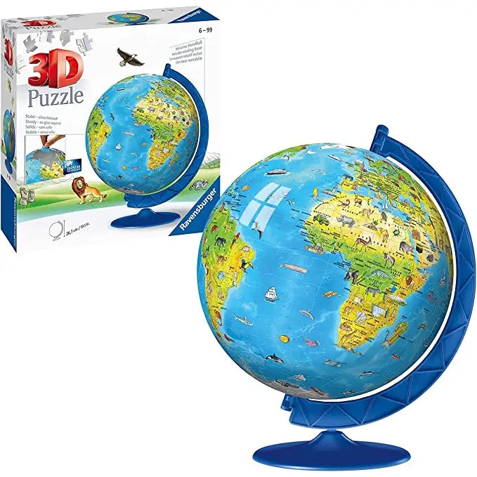 Ravensburger Children’s World Map 3d Puzzle 180 Piece Jigsaw