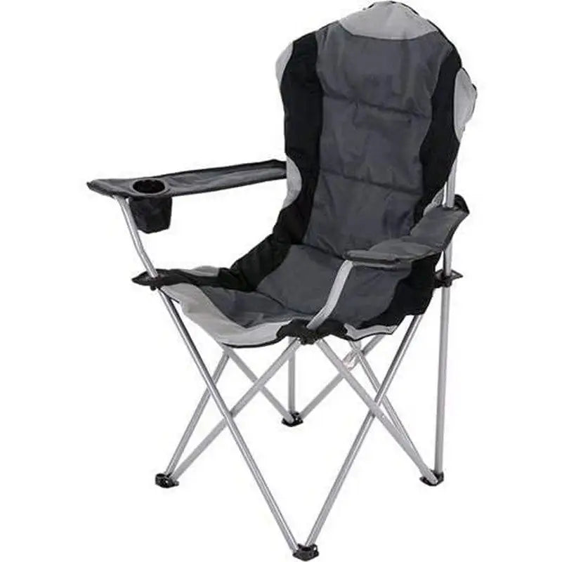 Redwood Leisure Padded High Back Canvas Chair - Grey -