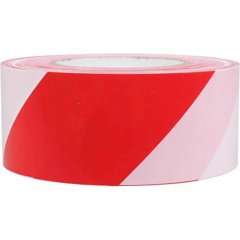 Rodo Red & White Warning Tape 60mm x 200m - DIY Tools &