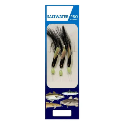 Dennett 3 Hook Std Hokkai Black Feather Size 4/0 R137Bk -