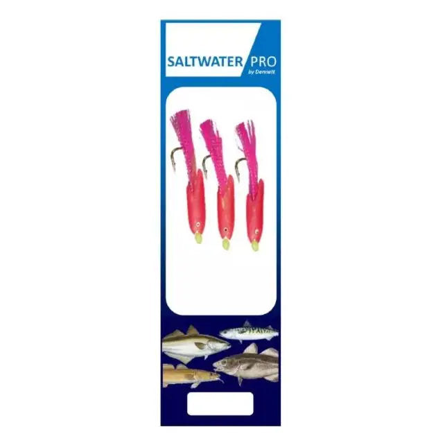 Saltwater Pro by Dennett 3 Hook Jumbo Hokkai Rig Pink