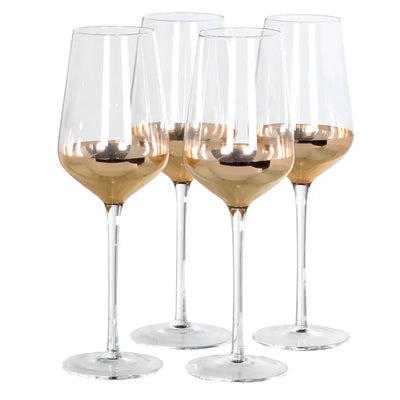 Set Of 4 Copper White Wine Glasses - Kitchenware >>