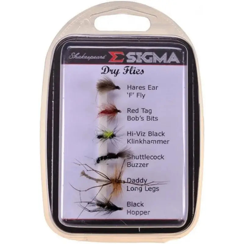 Shakespeare Sigma Dry Flies - 6 Assorted - Fishing