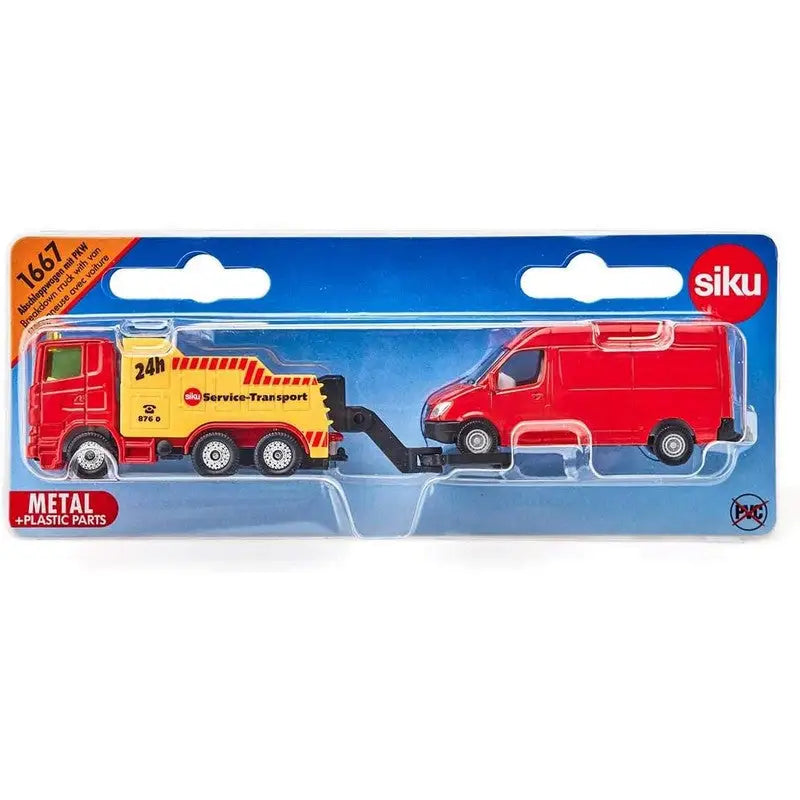 Siku Breakdown Truck With Van Toy 1:87 Scale - Toys