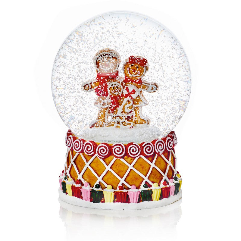 Premier Gingerbread Family Snowglobe 80mm