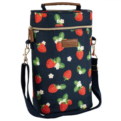 Strawberries & Cream Insulated Two Bottle Cooler - Lunchbox