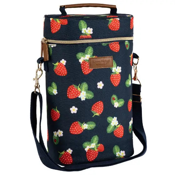 Strawberries & Cream Insulated Two Bottle Cooler - Lunchbox