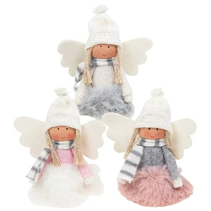 Sugar Plum Angel Sitting - 3 Asst. - 1 Sent - Christmas >>