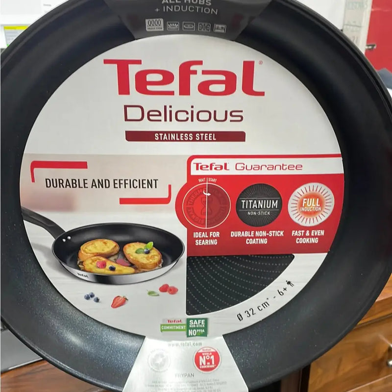 Tefal Delicious Stainless Steel Induction Frying Pan - 32cm