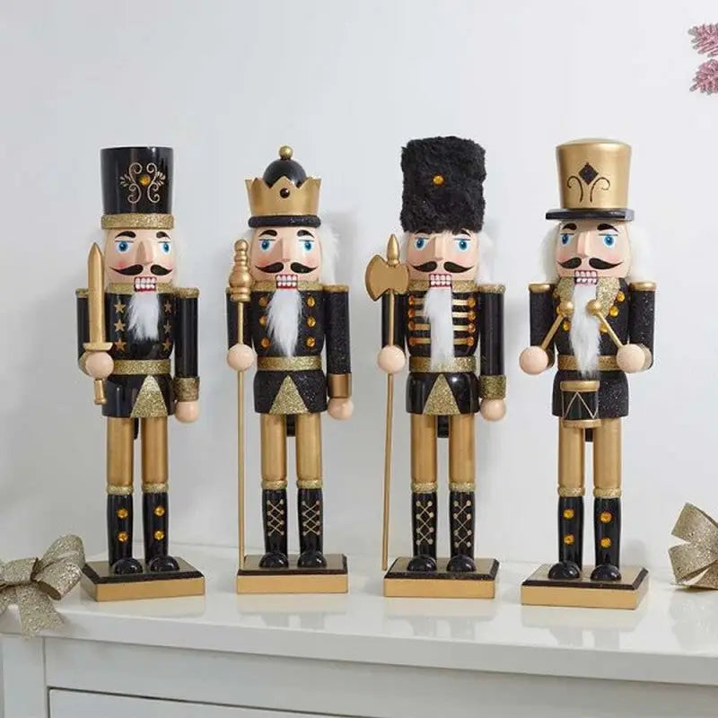 Three Kings Nutcracker Large Black & Gold - Assorted Designs - 30cm ...