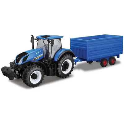 Tobar New Holland T7.315 Toy Tractor With Hay Trailer 1:32