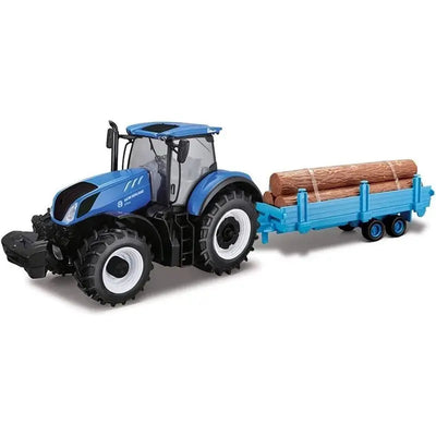 Tobar New Holland T7.315 Toy Tractor With Log Trailer 1:32