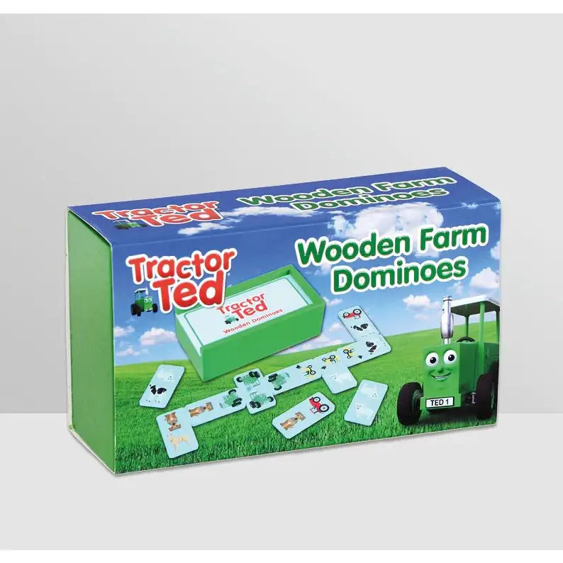 Tractor Ted Wooden Farm Dominoes Board Game - Toys and Games