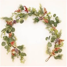 Sparkle Berry & Bauble Garland 150cm