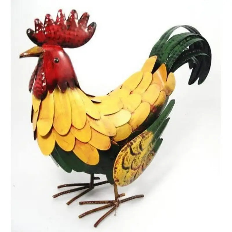 Vivid Arts Colourful Metal Standing Cockerel - Homeware