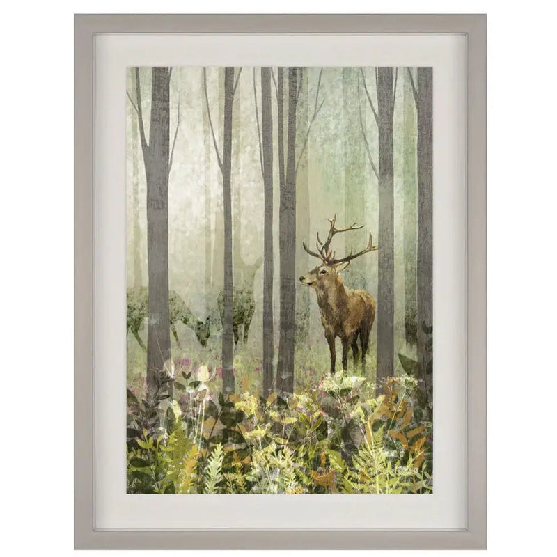 Wondering Stag Picture 33 x 43cm - Homeware