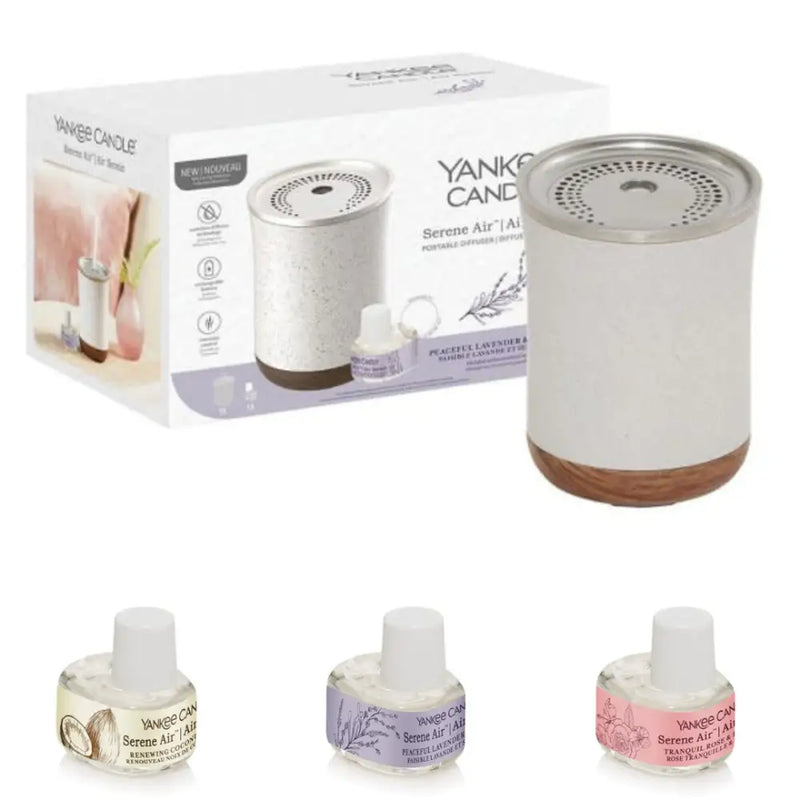 Yankee Candle Serene Air Diffuser & Refill - Various Scents