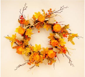 Rustic Pumpkin Wreath 50cm